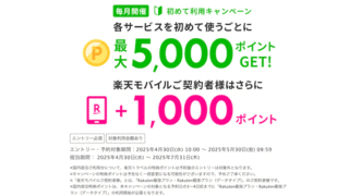 【2025年5月最新】楽天モバイル&楽天トラベルを初めてのご利用で最大6,000ポイント獲得のチャンス!